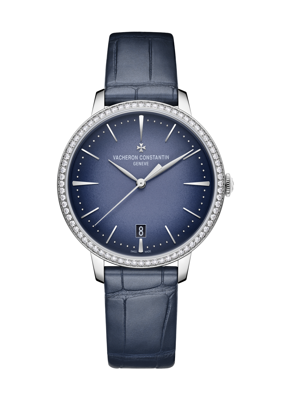 Patrimony Self-Winding | 36.5mm, 18K White Gold, Leather, Blue Dial, Ref. 4115U/000G-B908 - image 1