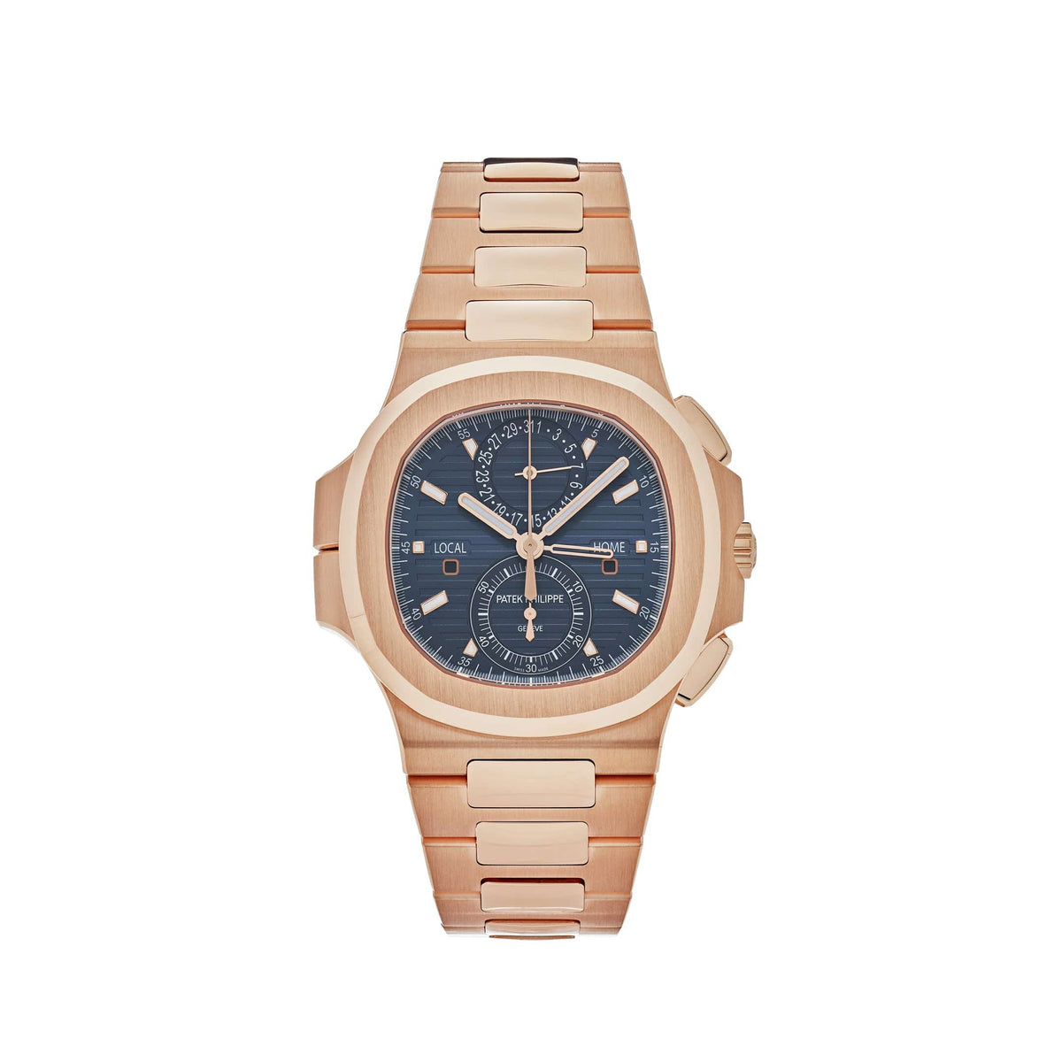 Patek Philippe Nautilus 5990/1R-001 Travel Time Chronograph Rose Gold Blue Dial (2025)