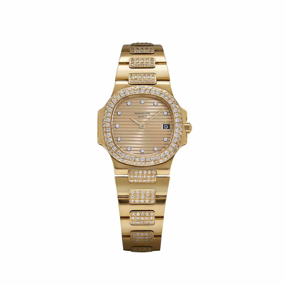 Patek Philippe Nautilus 4700/005 'Ladies' Yellow Gold Champagne Diamond Dial Diamond Bezel (1984)
